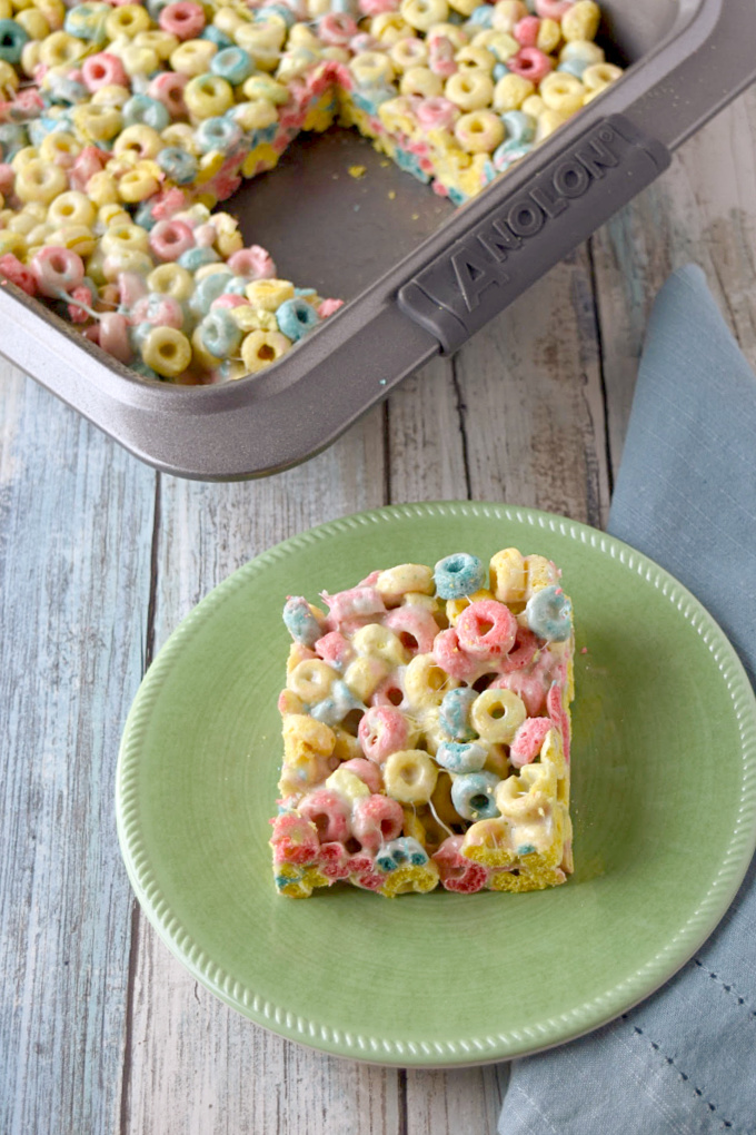 PEEPS Crispy Treats are super easy and fun to make with your kids.  Chop up some PEEPS, stir in some marshmallows, and then add some PEEPS cereal for a double whammy of PEEPS fun and color!