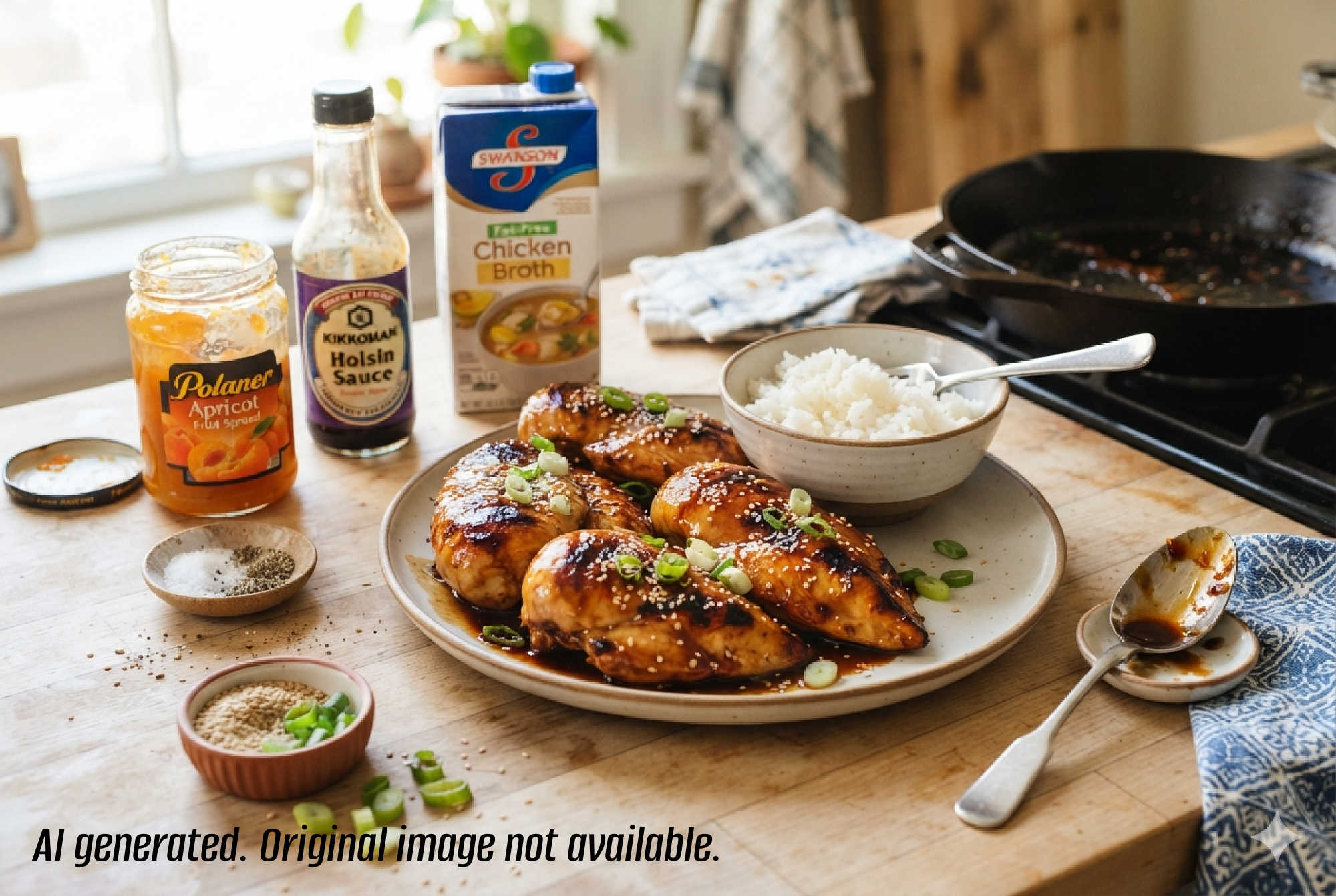 Apricot‑hoisin glazed chicken that tastes like comfort and looks straight out of a real kitchen. Sliced, juicy, and coated in that glossy sweet‑savory glaze — the kind that makes you pause mid‑cook just to admire it. #ChineseStyleChicken #GlazedChicken #ApricotHoisin #HomeCooked #FoodBloggers #KitchenInTheMoment #HoisinSauce #ApricotGlaze #ChickenBreasts #FoodPhotography #BrightFoodStyle #RealKitchenVibes