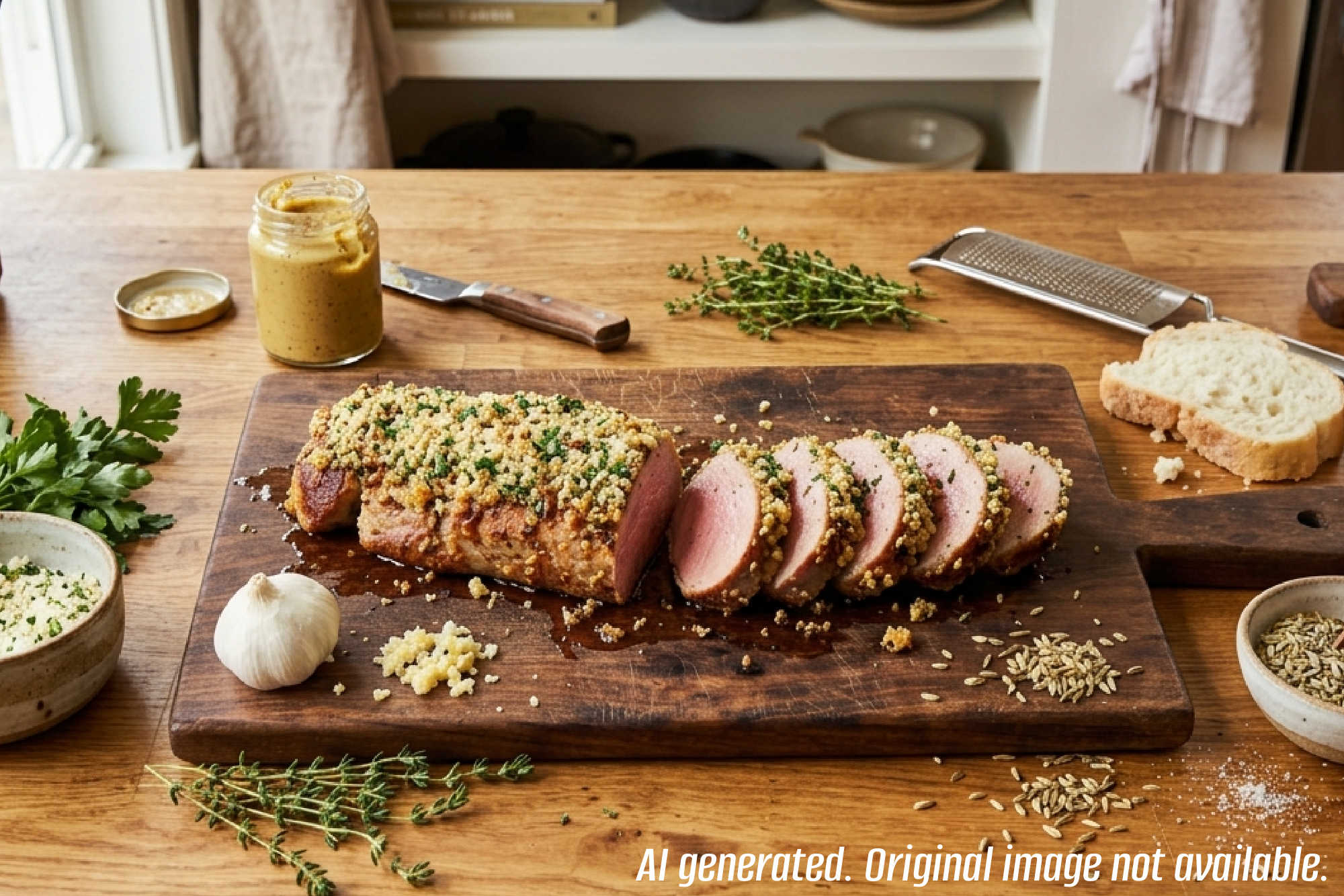 Bold, juicy, and packed with rustic herb flavor — this mustard herb‑crusted tenderloin is an easy, standout dinner with big payoff. #MustardHerbCrusted #PorkTenderloin #EasyDinner #FoodBloggers #HomeCooked #RusticFlavor #KitchenVibes #WeeknightCooking