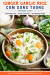 This Garlic and Ginger Rice dish is flavored with the Asian Chicken Stock. The rice stands for 10 minutes so the grains separate and the cilantro flavor permeates the dish. The rice is rinsed three times to get rid of some starch so it won't be sticky when cooked.