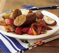 Italian Turkey Sausage with Three Peppers