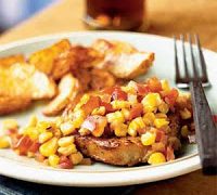 Smoked Paprika Pork Chops with Bell Pepper and Corn Relish