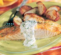 Salmon with Mustard Cream