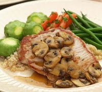 Boneless Pork Chops with Mushrooms & Thyme