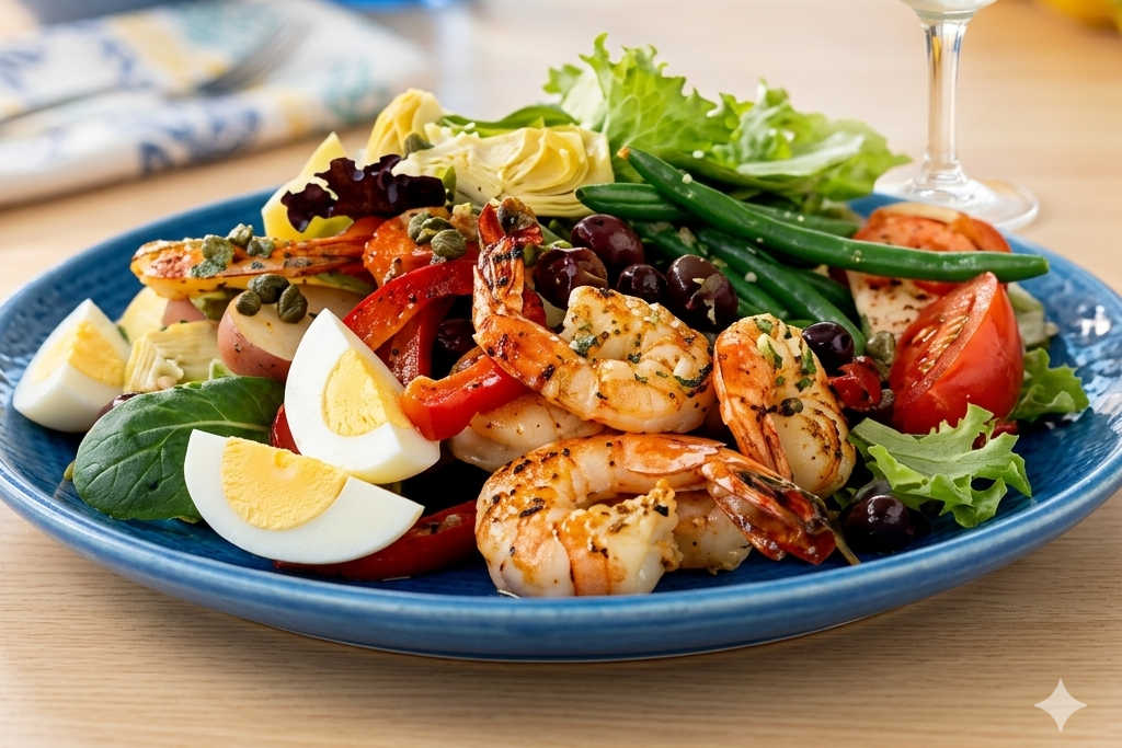 Savor the delicate, herb-forward flavors of our French-Style Shrimp Salad—the perfect light and sophisticated dish for your next healthy lunch! #FrenchCuisine #ShrimpSalad #GourmetAtHome #HealthyRecipes #FrenchCooking #ShrimpRecipes #HealthyLunchIdeas #EasyGourmet #SummerSalads