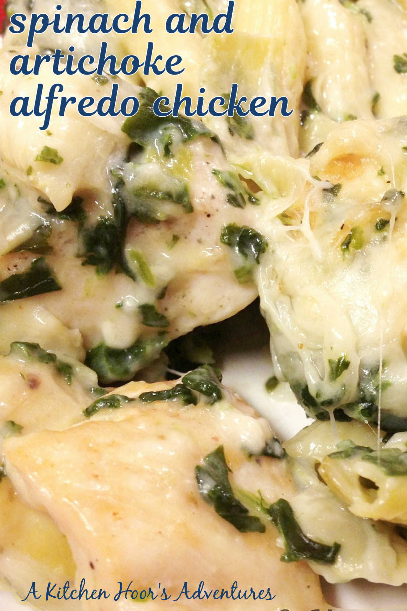 Looking for the perfect comfort food that won't ruin your diet? Try this creamy and flavorful Spinach and Artichoke Alfredo Chicken. #SpinachArtichokeAlfredo #ChickenAlfredoLovers #ComfortFoodCravings #HomemadePastaPerfection #DeliciousDinnerIdeas