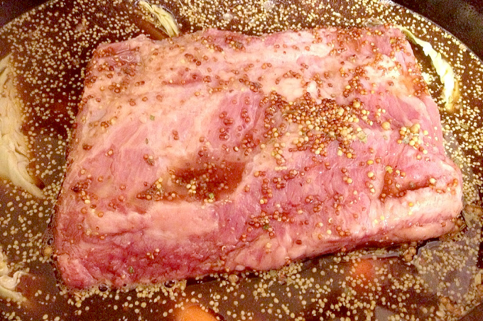 Instead of the usual corned beef and cabbage, I thought I’d mix it up a little. Braised Corned Beef and Cabbage with Stout Mustard Glaze is packed with so much stout and mustard flavor. It's perfect any time of year!