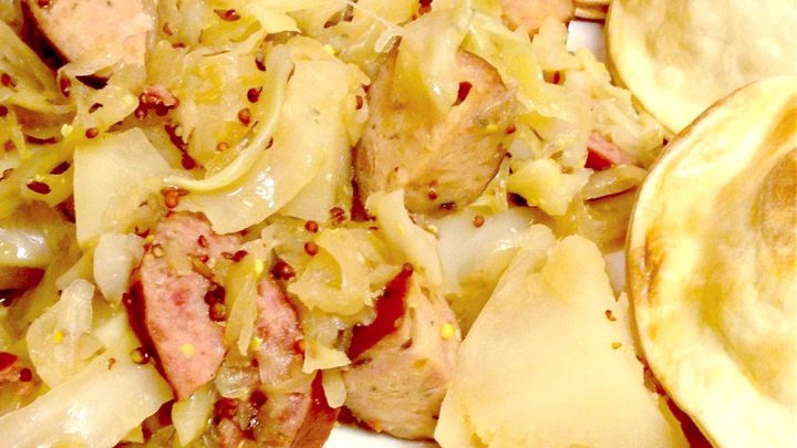 Beer Braised Sausage and Kraut