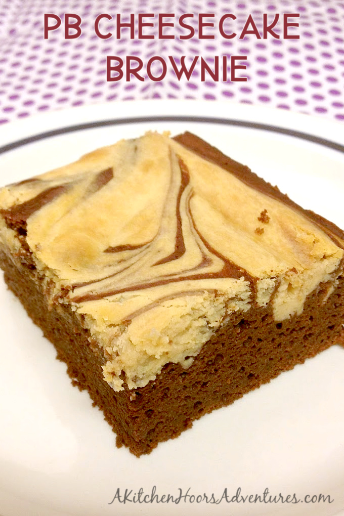 One of my favorite flavor combinations is transformed in this PB Cheesecake Brownie recipe.  With delicious cheesecake, chocolate, and peanut butter flavors, these brownies are sure to please everyone.