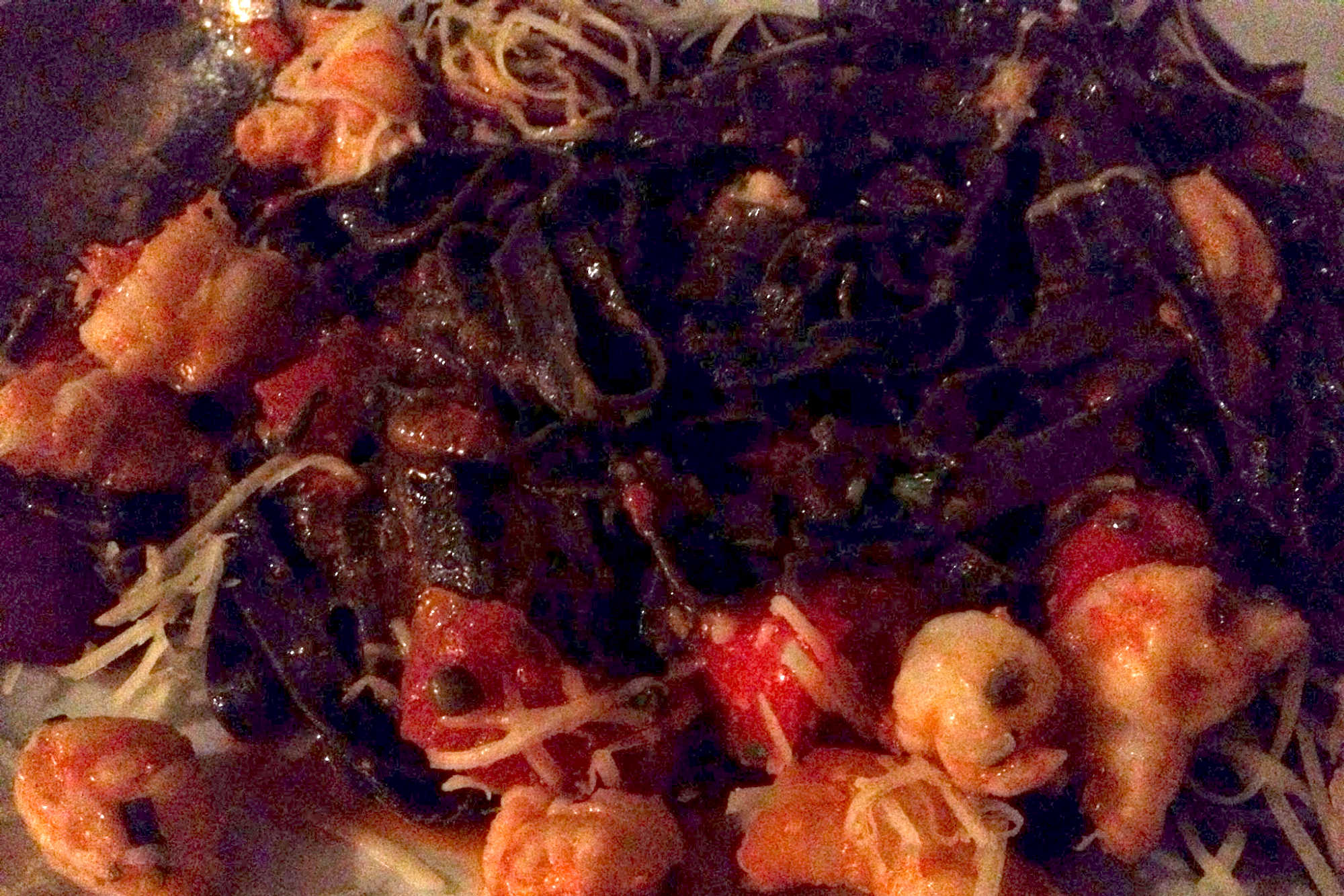 Day 3 in Bogota brings a better day, Agave Azul, and some black fettuccine. This is my first time tasting squid ink pasta.