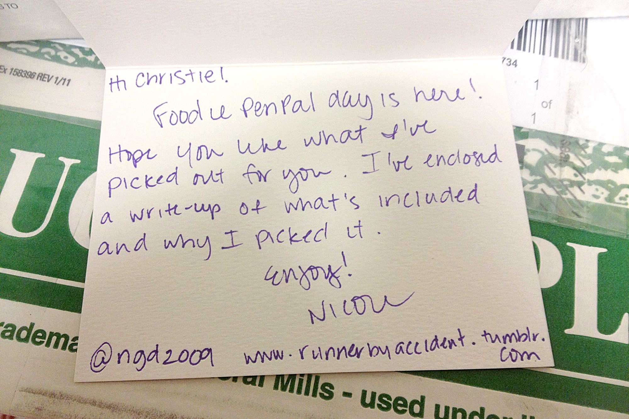 Foodie PenPals Reveal Day has mini cookies, fruit leather, bombay potatoes, quinoa, and delicious nut butter. 