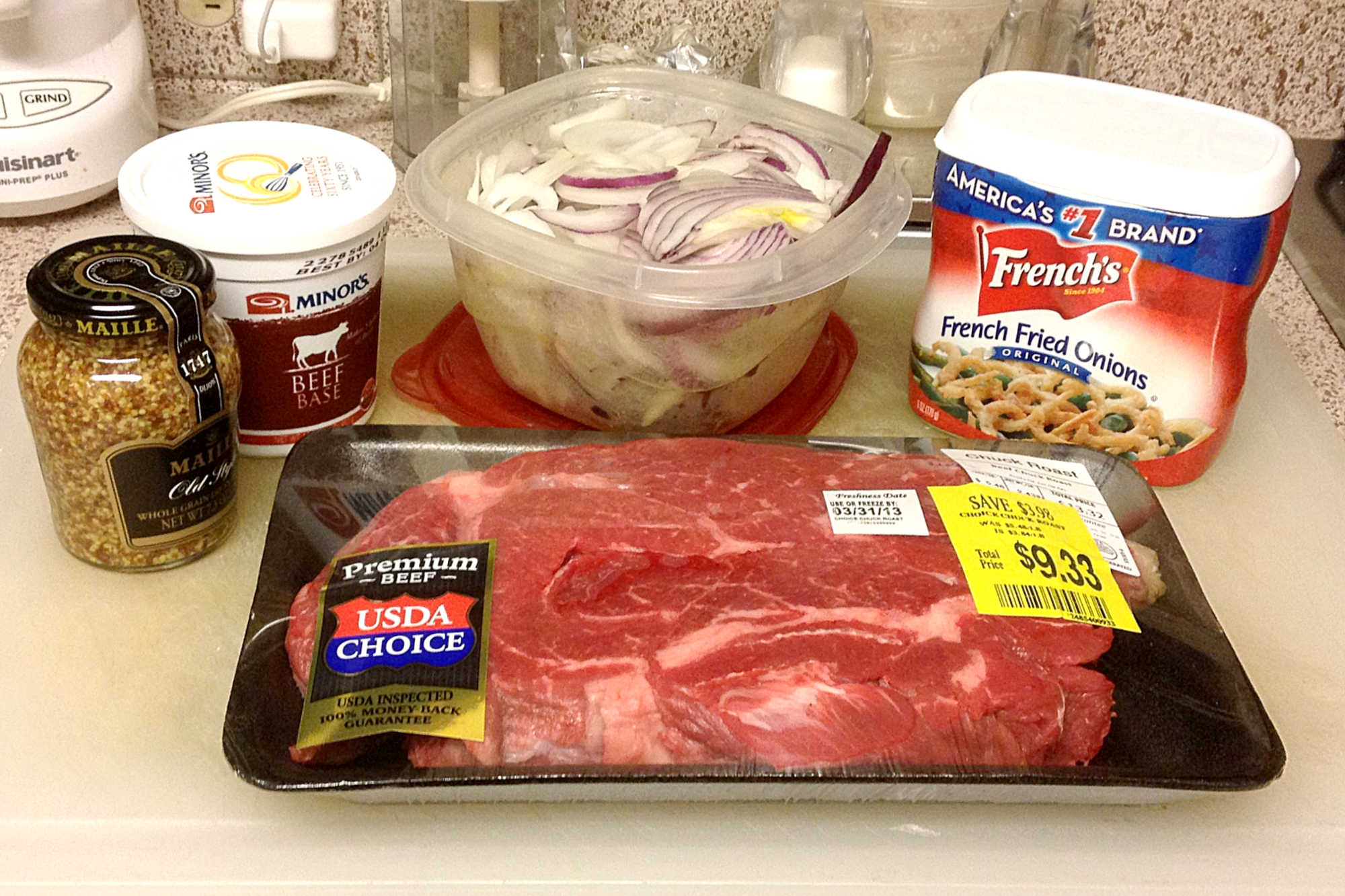 With slow cooked Onion Mustard Roast Beef, dinner is simple yet full of flavor. Fall-apart beef paired with onions and mustard makes this dish a standout. Add your favorite sides and enjoy a hearty meal with minimal prep. #OnionMustardRoastBeef #MeatLoversDelight #SavorySundayEats #FoodieFavs #RoastBeefGoals #MeatLoversDelight #RoastBeefPerfection #SavoryMustardFlavors #FoodieFrenzy #SlowCookerRecipe #SlowCookerRoastBeef