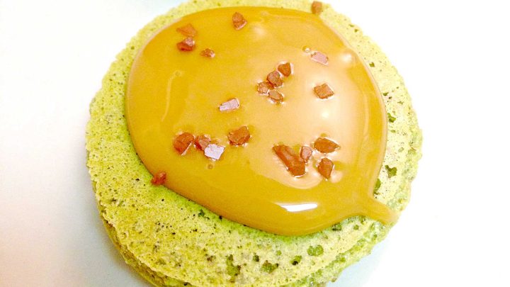 Pistachio & Salted Caramel Macarons