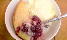 Blackberry Cornbread Cobbler takes the sweet cornbread mix and bakes it on top of summer sweet blackberries. Top with ice cream for a deliciously different dessert.