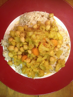 Curried Cauliflower and Chickepeas