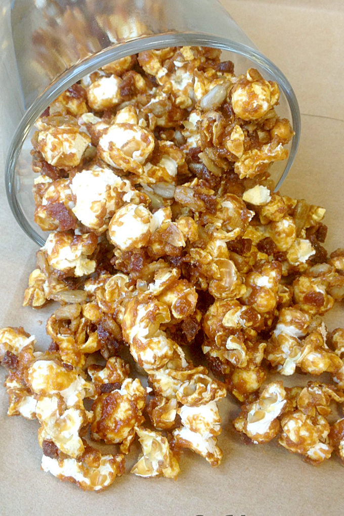 This Beer Bacon Caramel Corn is the caramel corn that the hubs was all sad puppy dog face when I took the bag to work. It's addictively delicious!