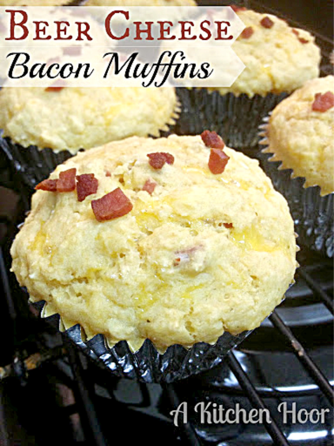 Beer Cheese Bacon Corn Muffins have Kentucky beer cheese in them along with bacon crumbles in a sweet corn muffin. It’s a perfectly southern muffin great for any breakfast of brunch.