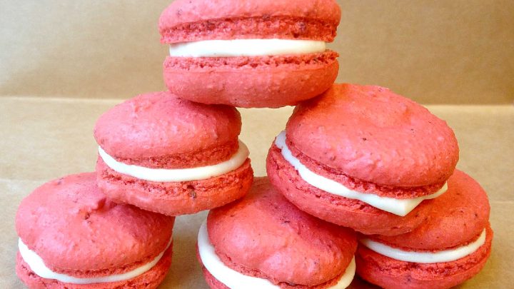 Life is like a box of Strawberries and Cream Macarons - sweet, surprising, and gone too soon! Treat yourself today because every moment is worth celebrating. #MacaronLoversUnite #StrawberryObsessed #CreamyDelights #FoodieFaves #DeliciouslySweetTreats #SweetLife #MacaronLove