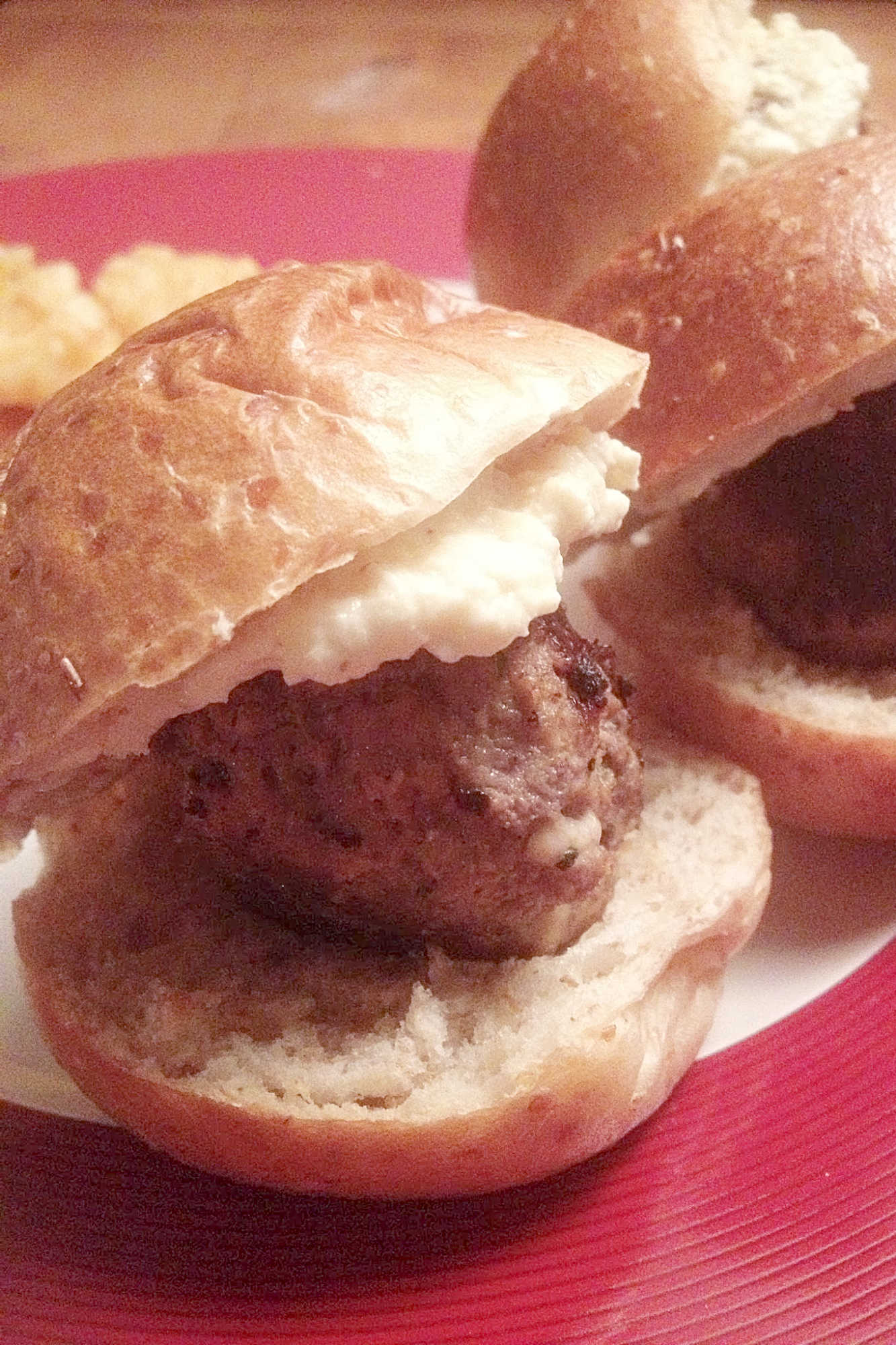 Elevate your summer BBQ game with these delicious Albanian Qofte Sliders topped with creamy Feta Aioli! #AlbanianFoodie #QofteSliders #FetaAioliLove #BalkanCuisine #FoodieFavs