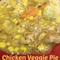 Chicken Veggie Pie Topped with Golden Potatoes