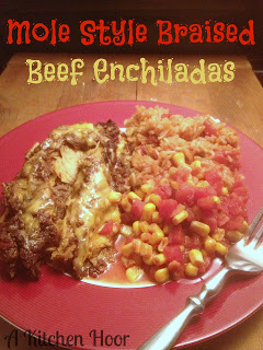 Mole Style Braised Beef Enchiladas