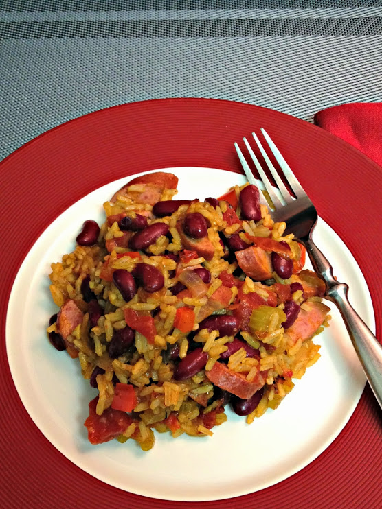 Quick One Pot Red Beans and Rice for #SundaySupper