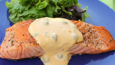 Image for Salmon with Homemade Caper Onion Mayonnaise