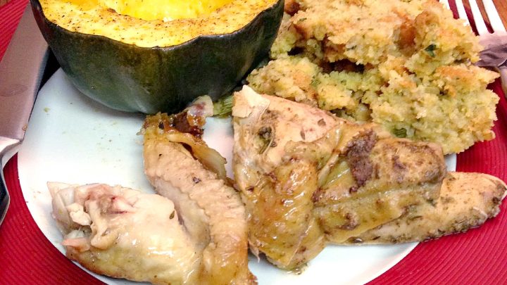 Herb Roasted Chicken with Baked Acorn Squash