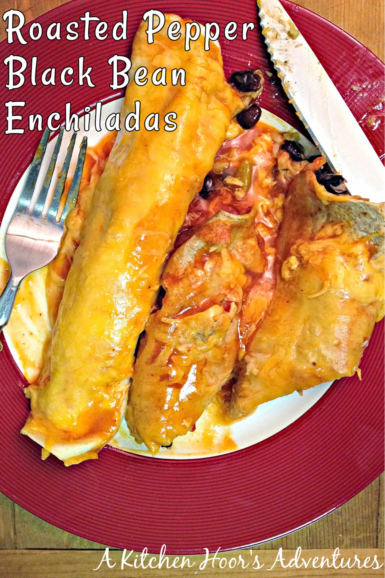 Roasted Pepper, Black Bean and Rice Enchiladas offer a blend of smoky peppers, creamy black beans, and fluffy rice inside warm tortillas. This recipe is simple to put together and perfect for anyone seeking a satisfying, meatless dinner option.  #MexicanFoodieDelights #VeganEnchiladaHeaven #PlantBasedComfortFood #EnchiladaObsession #SpicySavorySatisfaction