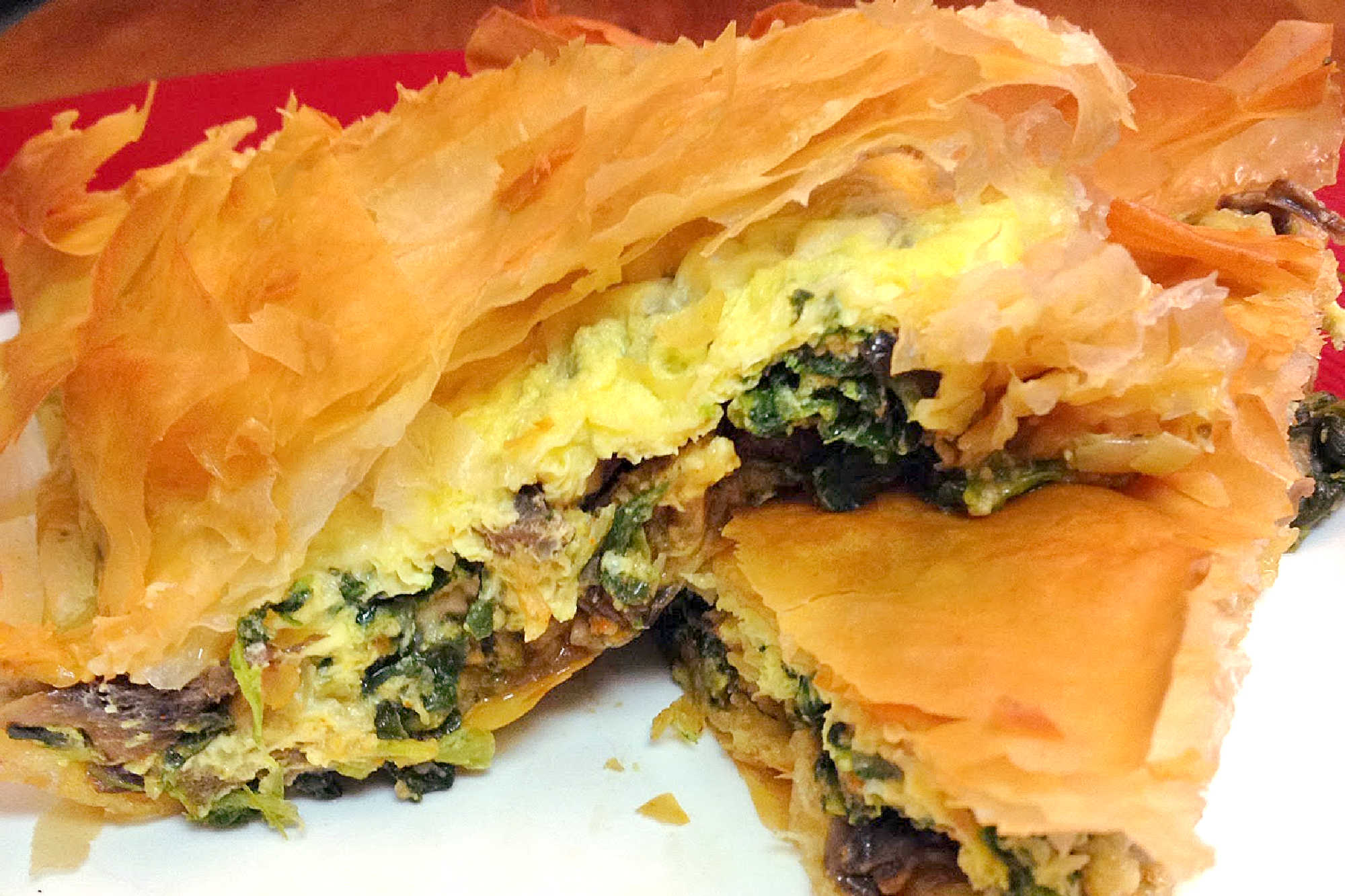 Bring a taste of Argentina into your kitchen.  Aregntinian style Tarta de Verduras is the perfect way to add more color and flavor to your everyday meals.  #TartaDeVerduras #ArgentinianFood #VegetarianTart #FoodieFaves #FoodieFiesta