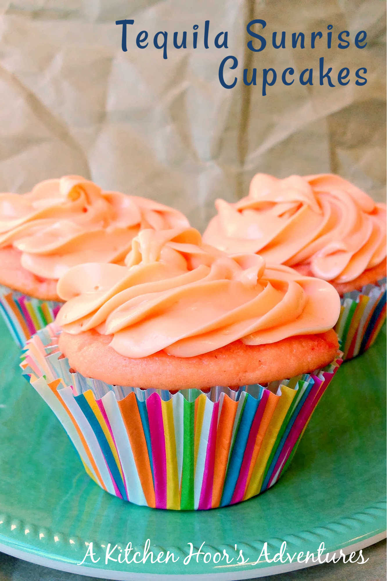 Turn an ordinary afternoon into an instant celebration with Tequila Sunrise Cupcakes. Sweet, fun, and just right for sharing at your next picnic or brunch. #tequilasunrisecupcakes #cupcakecreations #cocktailinspired #boozytreats #tequilaloversparadise