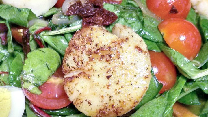 Forget boring old salads, it's time to level up with this BLTS Salad. Made with bacon, lettuce, tomato, and scallops it's sure to be a crowd-pleaser! #BaconLoversDelight #SaladGoals #FreshFromTheSea #TastetheOcean #FarmtoTableFridays #BLTScallopSalad #saladseries #FoodieFaves #SummerSalads #HealthyEats #SeafoodSensation #BaconLoversUnite #SavorySummer #Saladstagram #InstaSaladShare