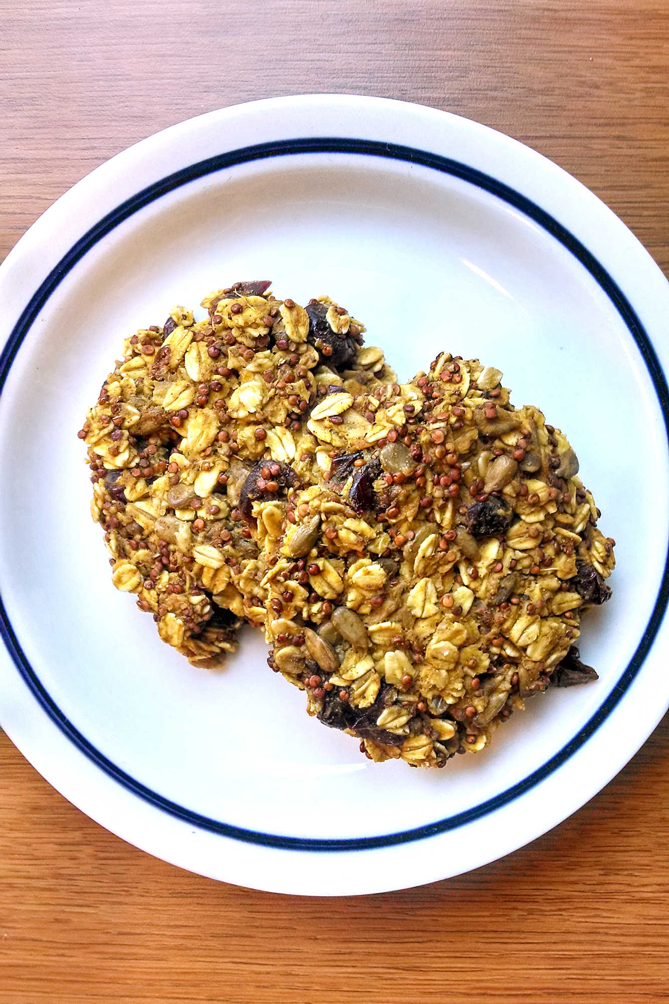 Yup!  I said cookies for breakfast!  These Cranberry Pumpkin Breakfast Cookies are full of fiber and protein to keep you full.