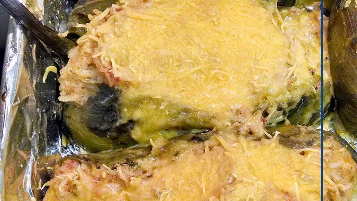 Upgrade your Rice and Cheese Chiles Rellenos game with this simple recipe! Perfect for #MeatlessMonday or any day of the week. Your taste buds will thank you. #RecipeOfTheDay #foodie #MexicanCuisine #Yummy #foodie #vegetarian #recipe #MexicanFood #yum #foodlover #easyrecipes #comfortfood #delicious #MexicanFoodLove #CheeseLoversUnite #SpicyAndDelicious #RiceAndCheeseRellenos