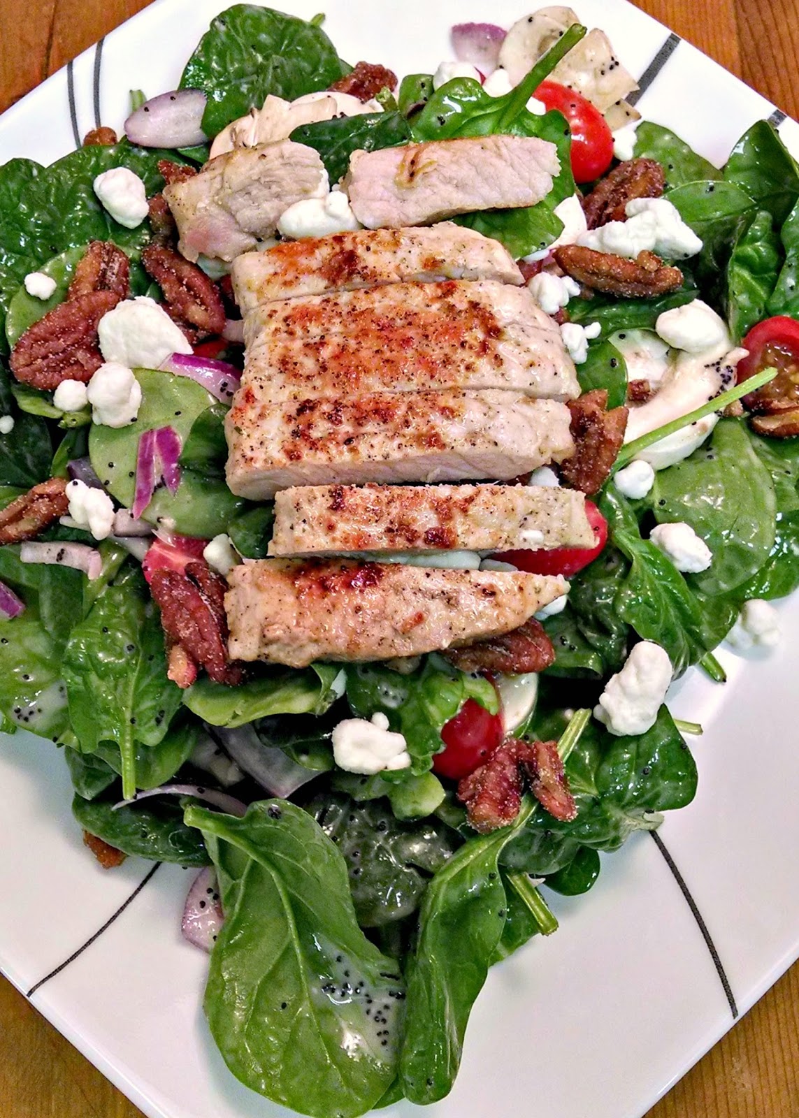 Spinach Salad with Pork