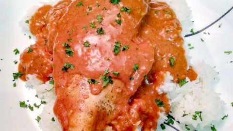 Chicken Breasts in Paprika Cream Sauce is rich, delicious, and easy to make with ingredients you have in your pantry. The sauce is rich and full of delicious paprika flavor!