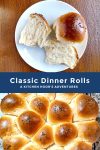 These Classic Dinner Rolls are soft, simpler, and easily to make for any dinner. You can make them ahead of time, freeze, and then pop them into the oven to have for dinner. #breadbaking #homemadeholidays #freshfromtheoven #yeastdoughlove #carbsarelife #homemadebread #bakingfromscratch #foodphotography #yeastlove #carbsarelife