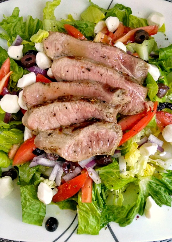 A Kitchen Hoor's Adventures | Steak Caprese Salad