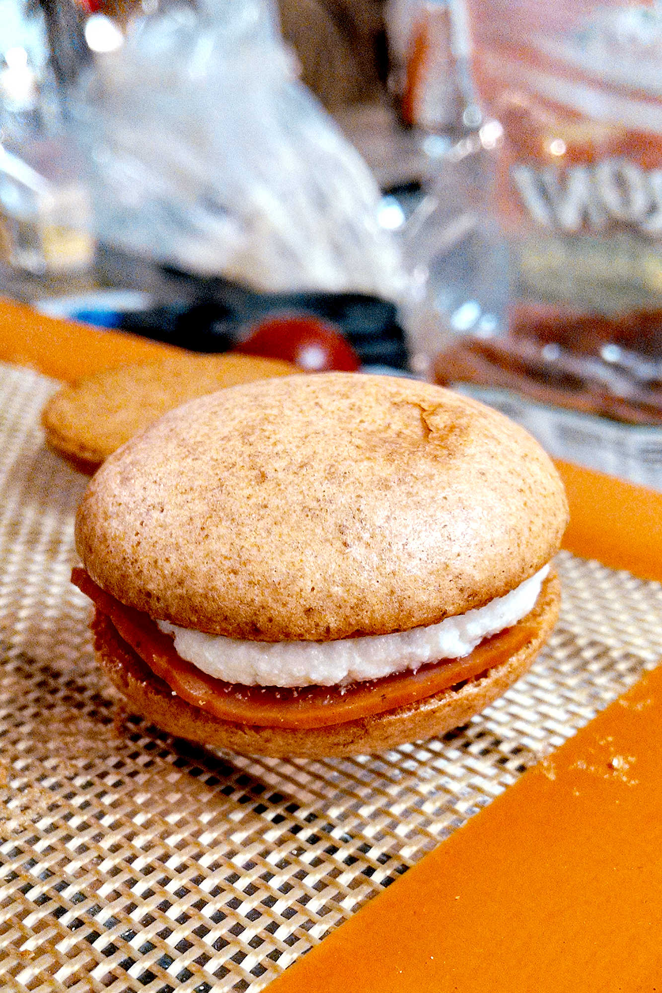 Pizza, but make it macaron! PEPPERONI PIZZA MACARON! 🍕 Tomato-kissed almond shells meet fluffy ricotta, bold pizza herbs, and a neat slice of pepperoni. Crisp, creamy, savory, and ready to steal the appetizer table.  #pepperonipizza #macaron #pizzaheaven #macaronlovers #foodiefinds #pizzaparty #macaronmadness #pizzalove #pizzalicious #macaroncraving #SavoryMacarons #AppetizerRecipe #PartyFood #CreativeAppetizers 