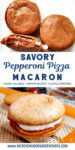 Pizza, but make it macaron! PEPPERONI PIZZA MACARON! 🍕 Tomato-kissed almond shells meet fluffy ricotta, bold pizza herbs, and a neat slice of pepperoni. Crisp, creamy, savory, and ready to steal the appetizer table. #pepperonipizza #macaron #pizzaheaven #macaronlovers #foodiefinds #pizzaparty #macaronmadness #pizzalove #pizzalicious #macaroncraving #SavoryMacarons #AppetizerRecipe #PartyFood #CreativeAppetizers