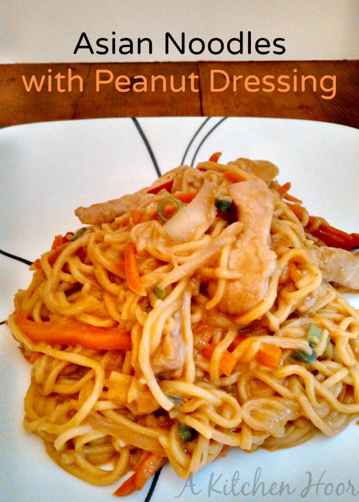 A Kitchen Hoors Adventures | Asian Noodles with Peanut Dressing a #WeeknightSupper