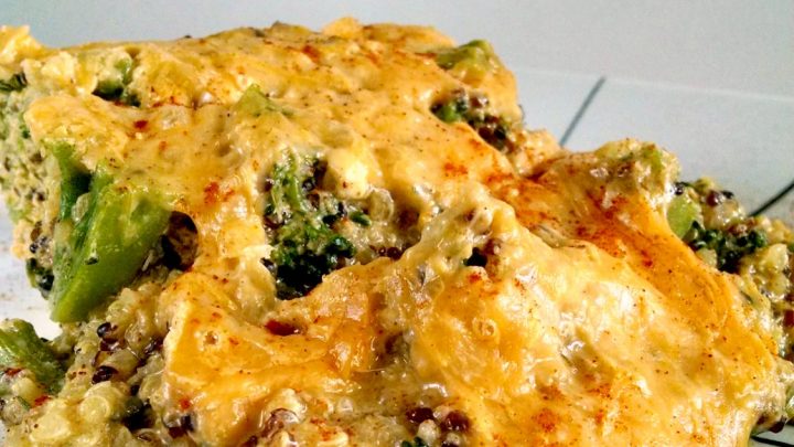 Broccoli & Cheddar Baked Quinoa