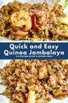 Spice up your dinner routine with this mouth-watering quick and easy Quinoa Jambalaya. It's a fusion of Cajun and healthy eats. Ready in 30 minutes or less. #QuinoaJambalaya #HealthyEatingMadeEasy #OnePotMeal #PlantBasedRecipes #30MinuteMeals #onepotmeal #weeknightdinner #eatclean