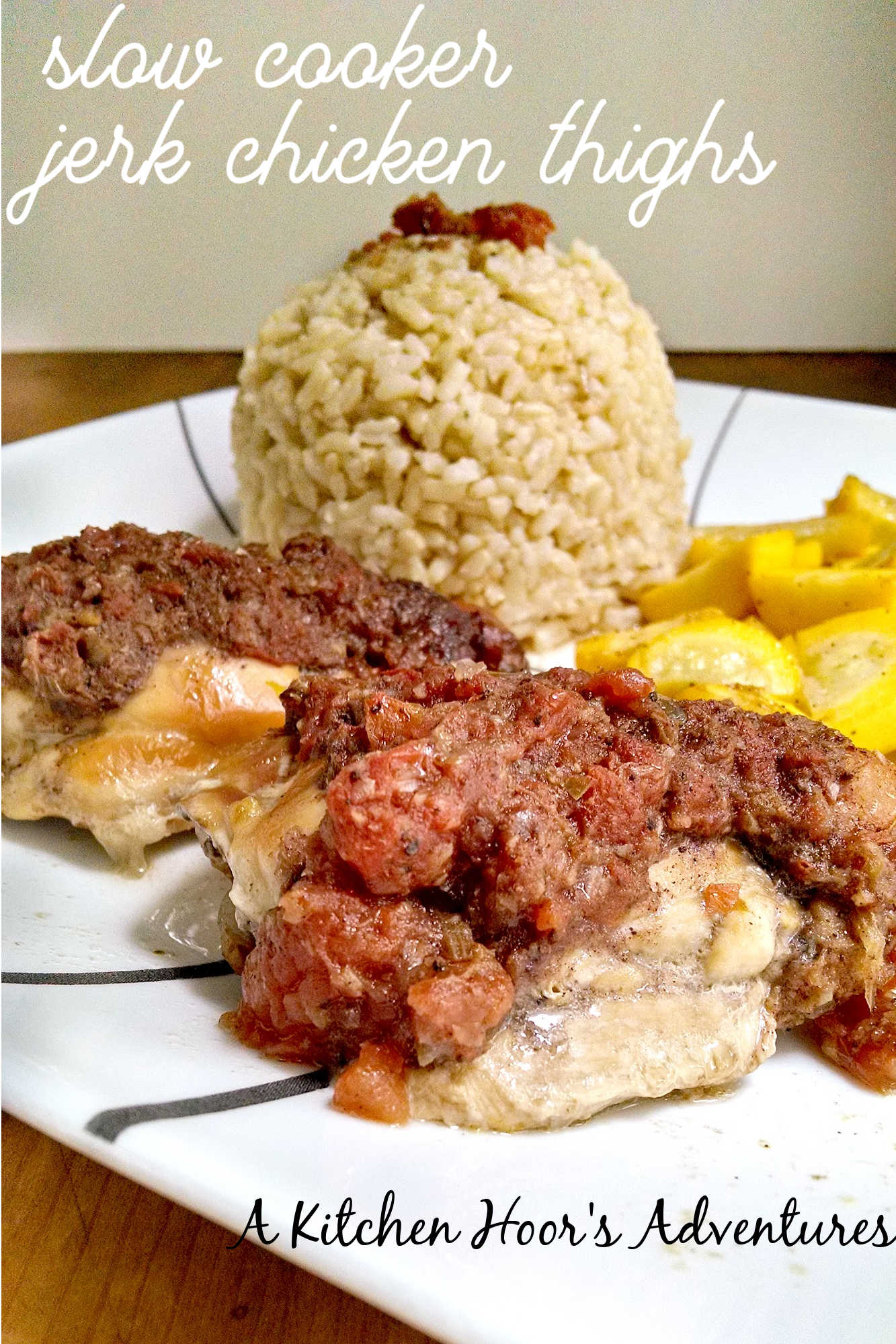 Tender and flavorful, these Slow Cooker Jerk Chicken Thighs are the perfect weeknight meal. Simply set it and forget it!  #SlowCookerJerkChicken #EasyMealPrep #CaribbeanFlavors #SpicyChicken #InstaFoodGram