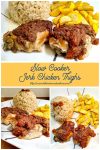 Tender and flavorful, these Slow Cooker Jerk Chicken Thighs are the perfect weeknight meal. Simply set it and forget it! #SlowCookerJerkChicken #EasyMealPrep #CaribbeanFlavors #SpicyChicken #InstaFoodGram