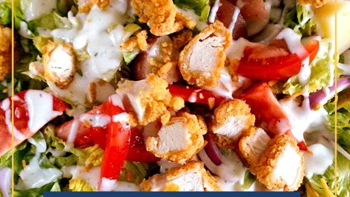 Elevate your lunch game with our signature fried chicken salad. Perfectly crispy chicken paired with fresh greens and a zesty dressing, it's a match made in foodie heaven. #SavorySalads #ChickenCravings #FriedFoodie #HealthyIndulgence #InstaFoodLove #SaladGoals #FriedChickenCravings #FoodieFiesta #HealthyEatingHacks #FoodieFaves #friedchickensalad #foodie #HealthyEats #FoodieFinds #SaladGoals #ChickenLoversUnite