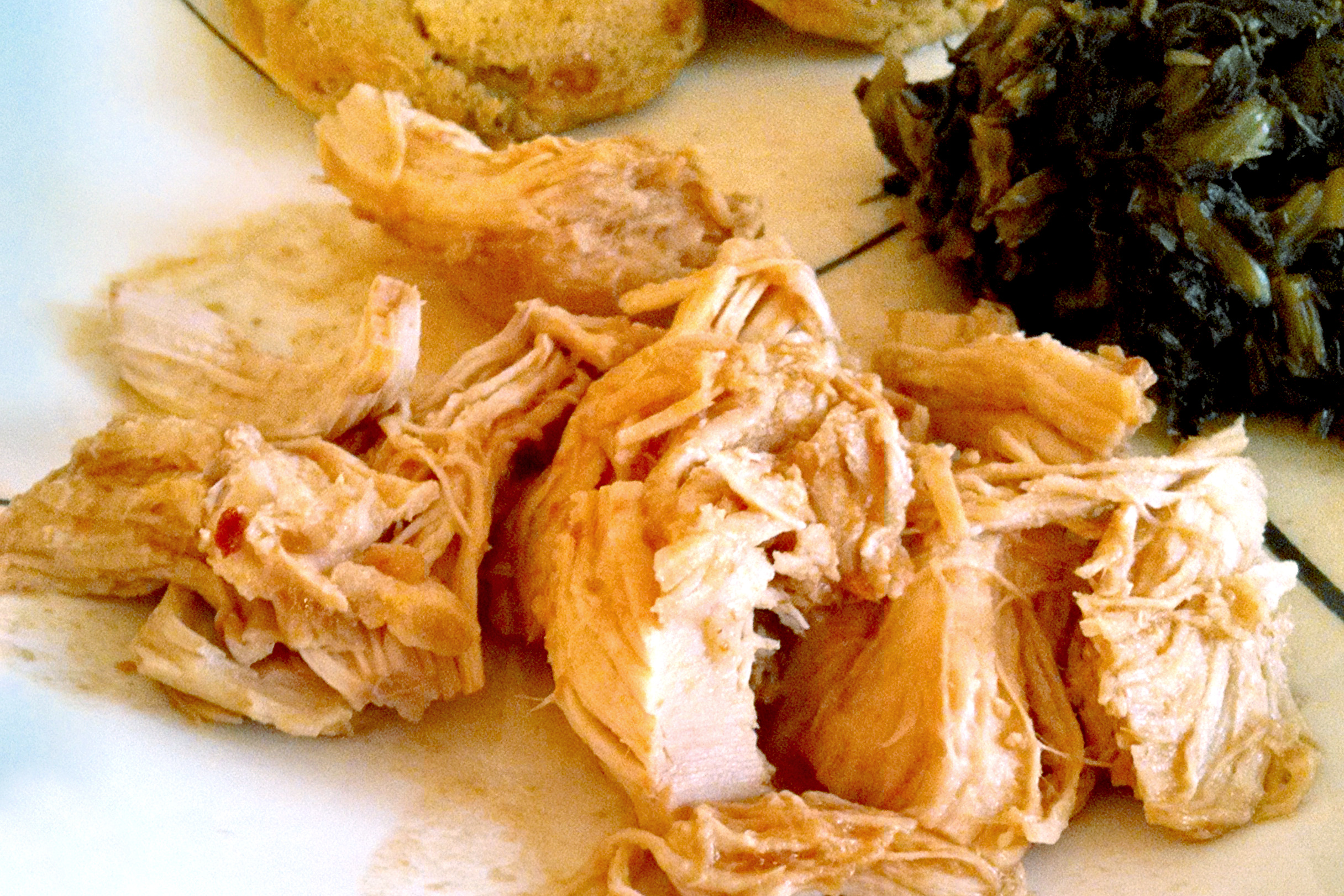 Forget takeout, impress your taste buds with this simple slow cooker recipe for NC pulled chicken. Spice up your next meal with a southern twist! #southernfood #slowcooker #pulledchicken #SlowCookerRecipes #NorthCarolinaFlavors #PulledChickenLovers #CrockpotCooking #SouthernEats