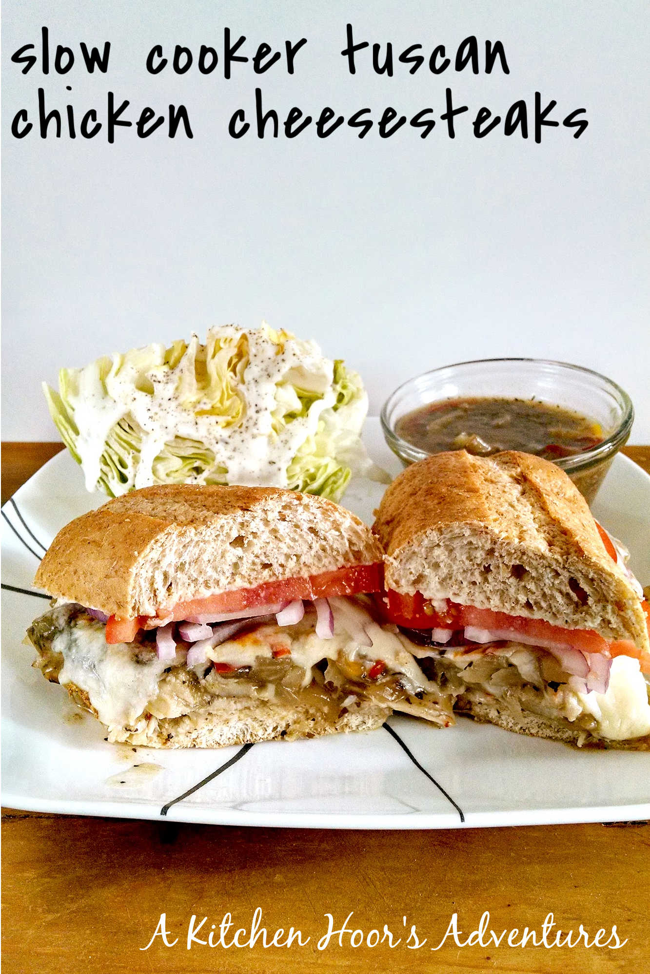 Indulge in the perfect blend of flavors with these Slow Cooker Tuscan Chicken Cheesesteaks. Perfect for a cozy night in or entertaining friends! #SlowCookerEats #TuscanChickenCheesesteaks #EasyDinnerRecipe #ComfortFoodCravings #CrockpotCooking #slowcooker #easyrecipes #sandwichgamestrong #SlowCookerDelights #TuscanFlavors #CheesesteakCravings #ComfortFoodGoals #InstaCookingMastery