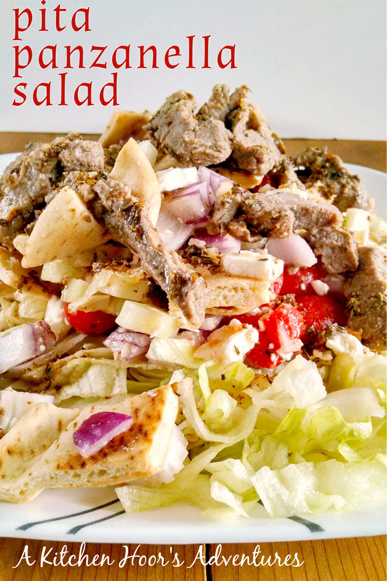 Spice up your salad game with a Pita Panzanella Salad with Steak! Juicy steak, fresh veggies, and a tangy dressing make for a mouthwatering meal. #PitaPanzanellaSalad #SteakSalad #HealthyEats #FoodieFavorites #CarnivoreCravings #SaladGoals #PitaPanzanella #SteakLovers #SaladLovers #MediterraneanEats #ForkAndKnifeDiaries