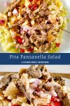 Spice up your salad game with a Pita Panzanella Salad with Steak! Juicy steak, fresh veggies, and a tangy dressing make for a mouthwatering meal. #PitaPanzanellaSalad #SteakSalad #HealthyEats #FoodieFavorites #CarnivoreCravings #SaladGoals #PitaPanzanella #SteakLovers #SaladLovers #MediterraneanEats #ForkAndKnifeDiaries
